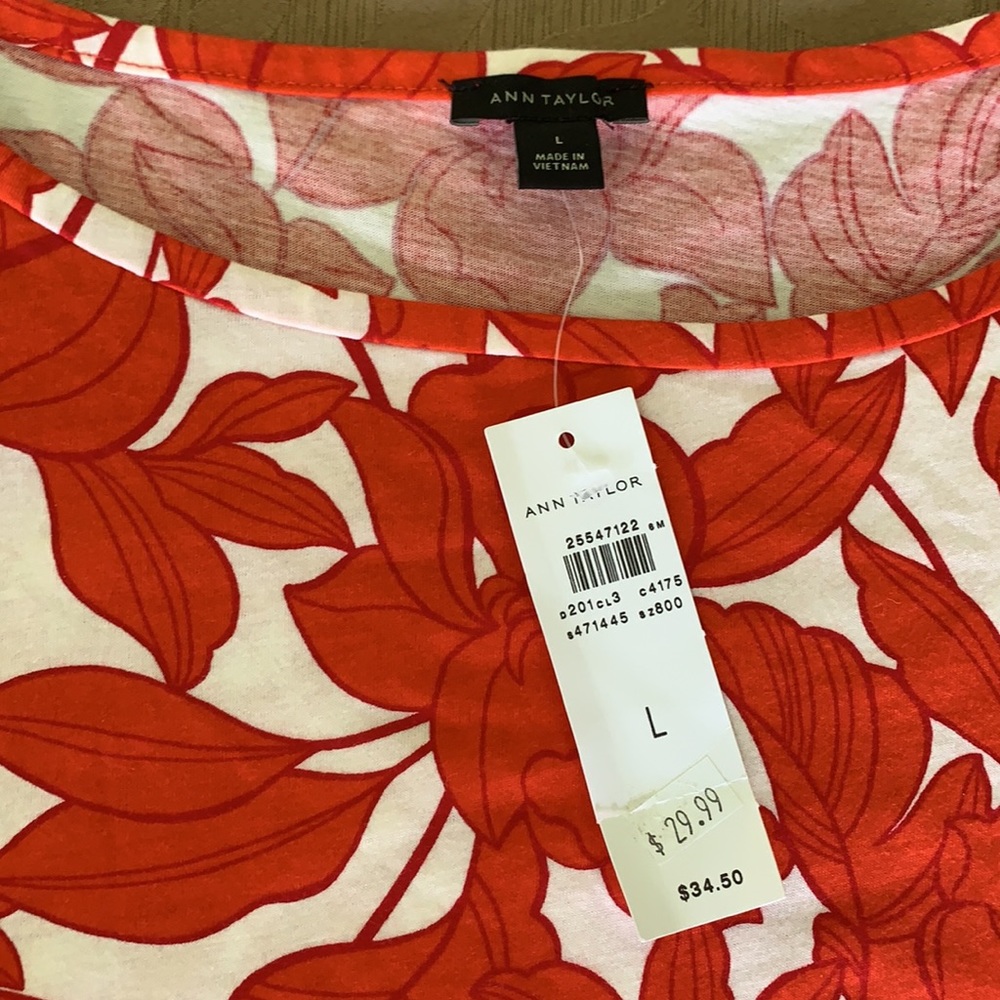 Ann Taylor Cotton Tee Shirt - Picture 2 of 5